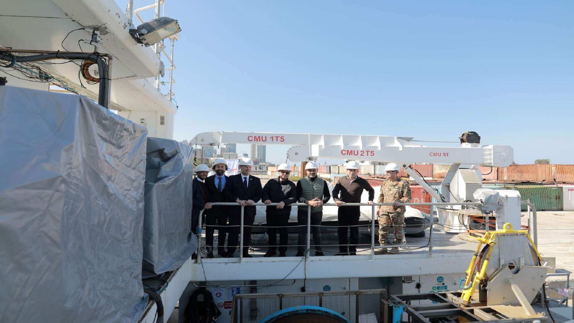 وزراء الطاقة والبيئة والأشغال على متن سفينة جانوس 2